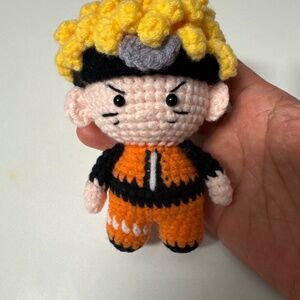 Hand crochet Naruto Uzumaki amigurumi key chain